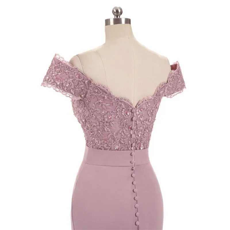 Burgundy Beaded Lace Vintage Mermaid Bridesmaid Dresses Party Gowns