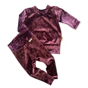Burgundy Velvet Lounge Set