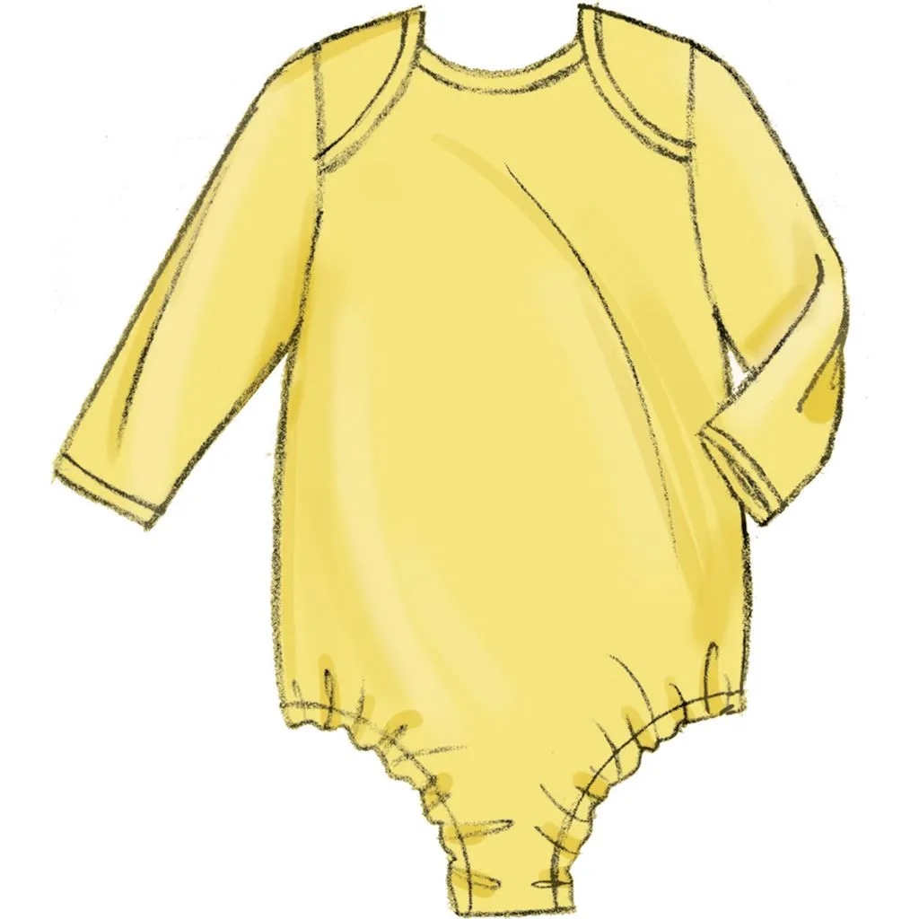 Butterick Pattern B6970 Infants' Jacket, Tops, Dress, Rompers, Diaper Cover and Hat