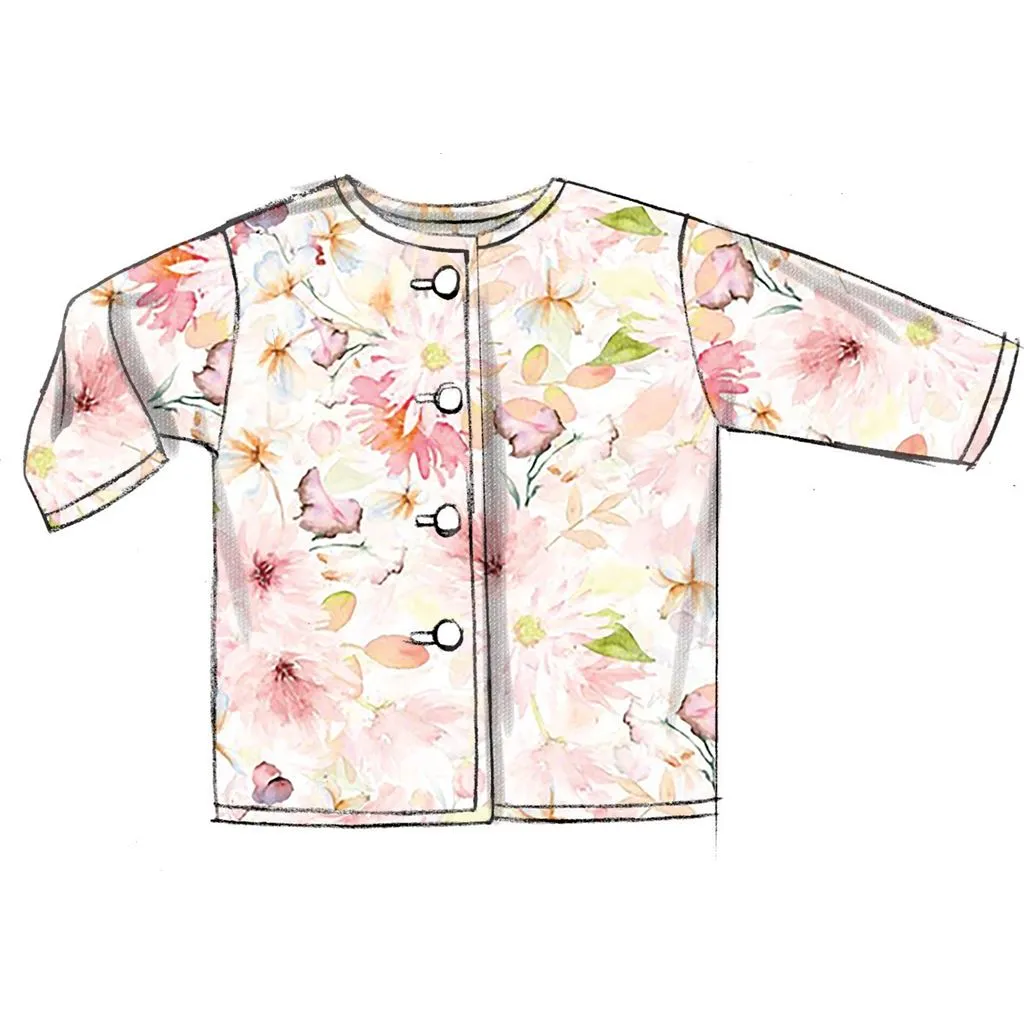 Butterick Pattern B6970 Infants' Jacket, Tops, Dress, Rompers, Diaper Cover and Hat