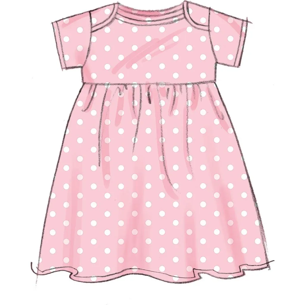 Butterick Pattern B6970 Infants' Jacket, Tops, Dress, Rompers, Diaper Cover and Hat