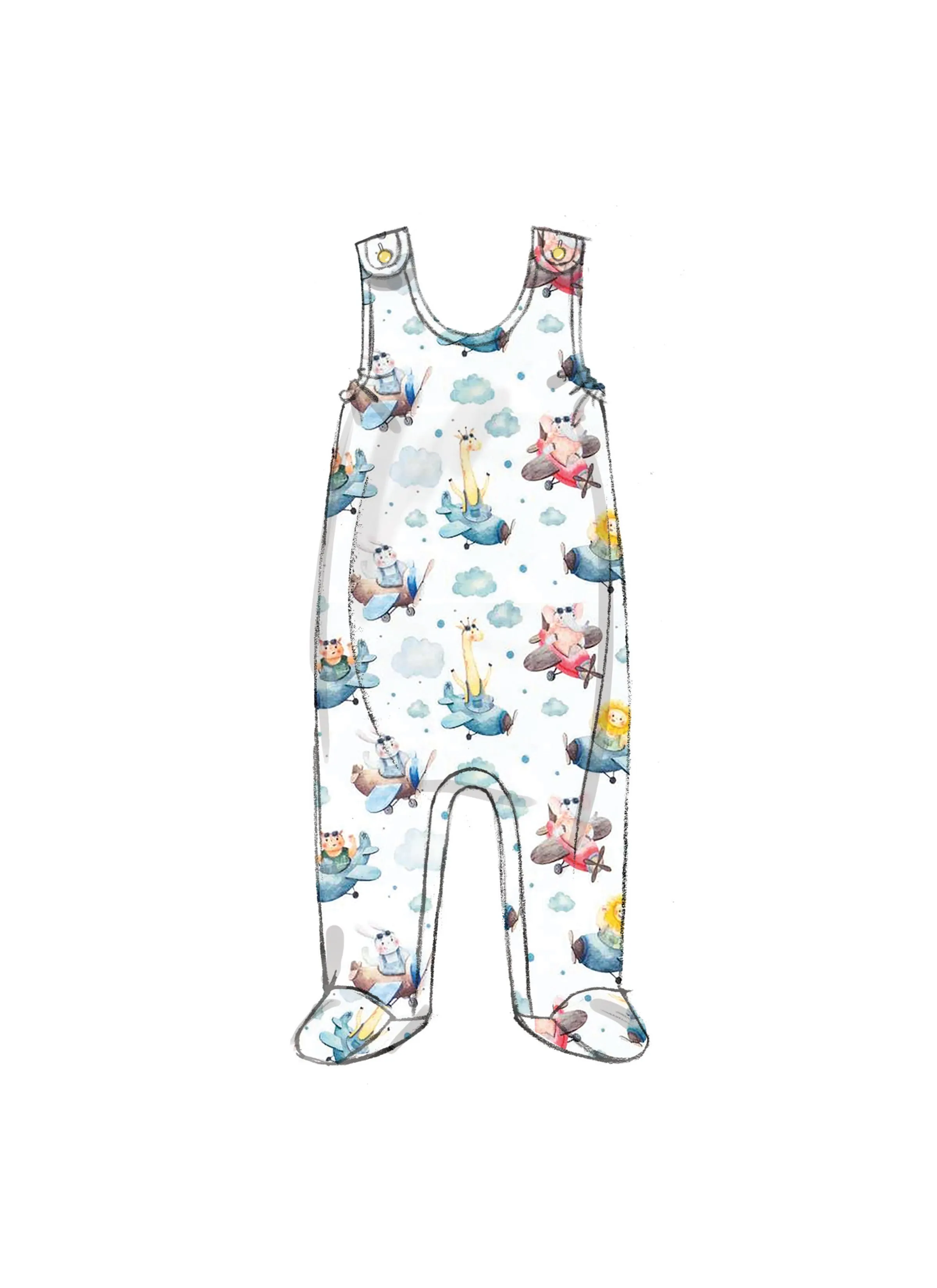 Butterick sewing pattern 6970 Infants' Jacket, Tops, Dress, Rompers