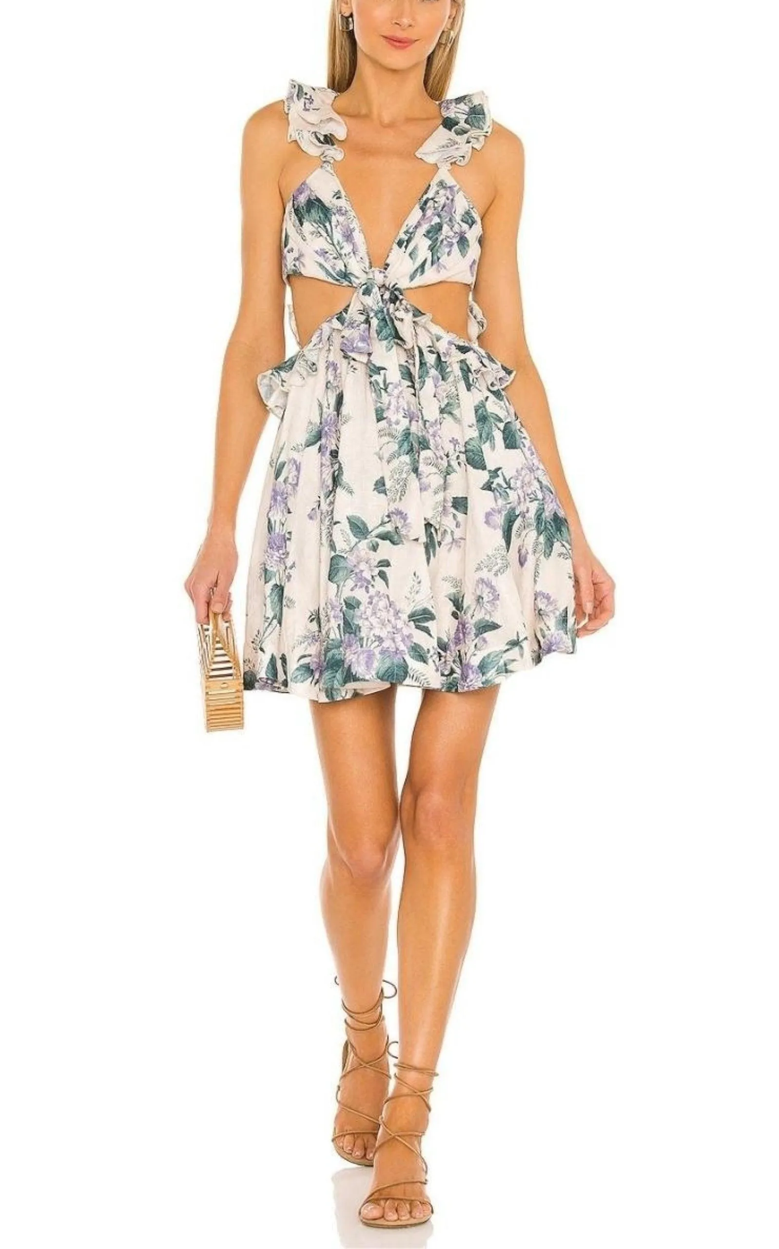 Cassia Floral Print Mini Dress