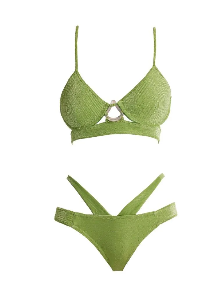 Cassia Green Bikini Set