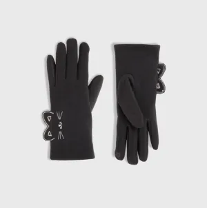 Cat Face Gloves - Black