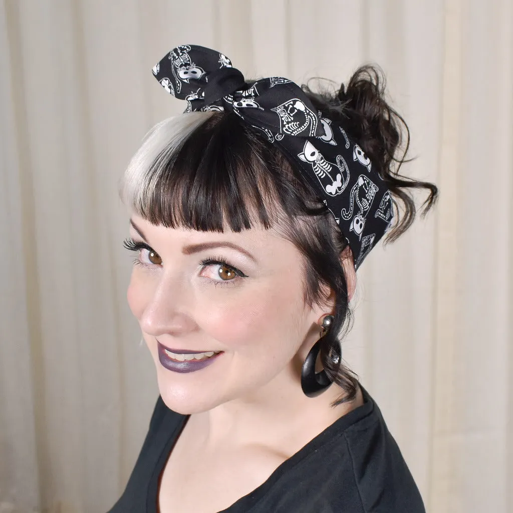 Cat Skeletons Hair Tie