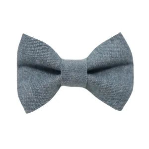 Chambray Denim Dog Bow Tie