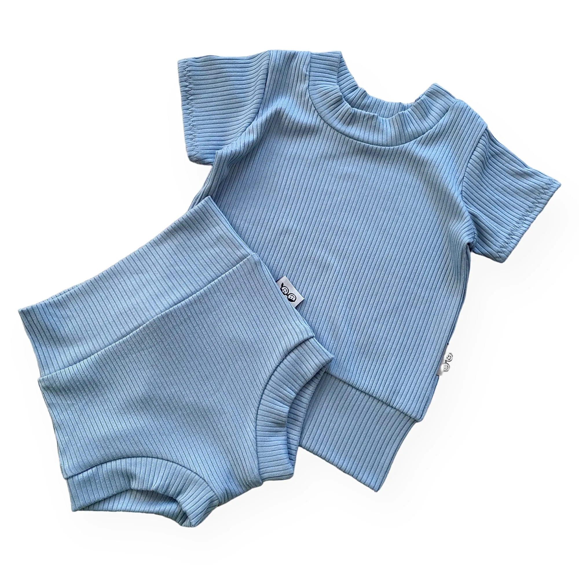 Chambray Ribbed Summer Lounge Set