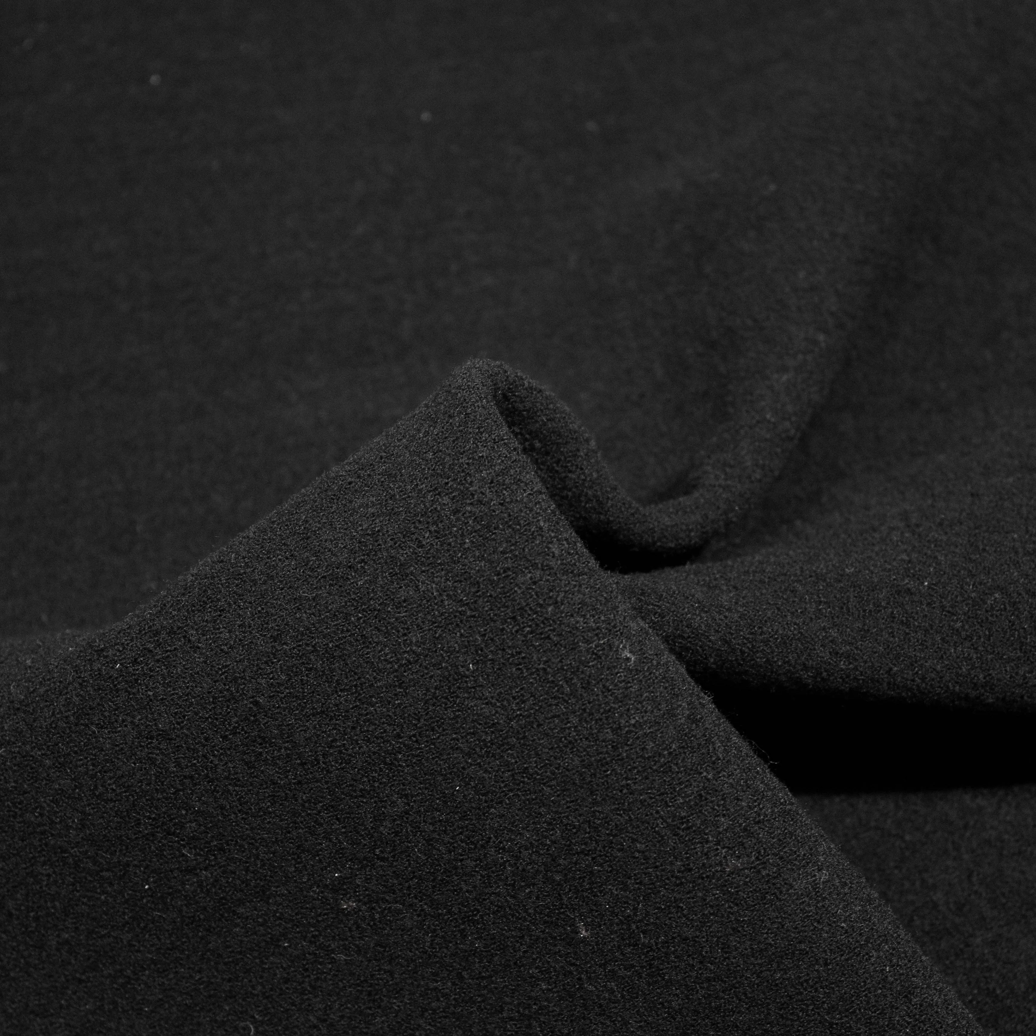 Charlie Black Wool Double Face SHOWROOM SAMPLE 34CM X 60CM
