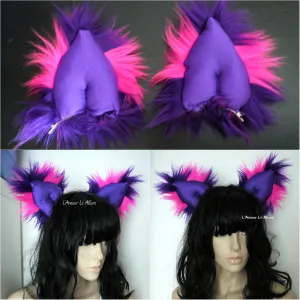 Cheshire Cat Inspired Fur Ears Rave Accessories
