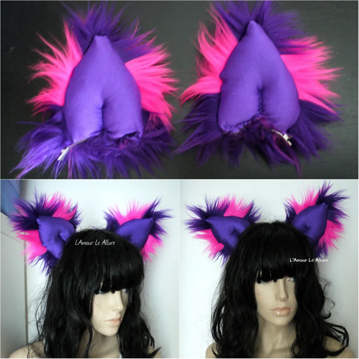 Cheshire Cat Inspired Fur Ears Rave Accessories