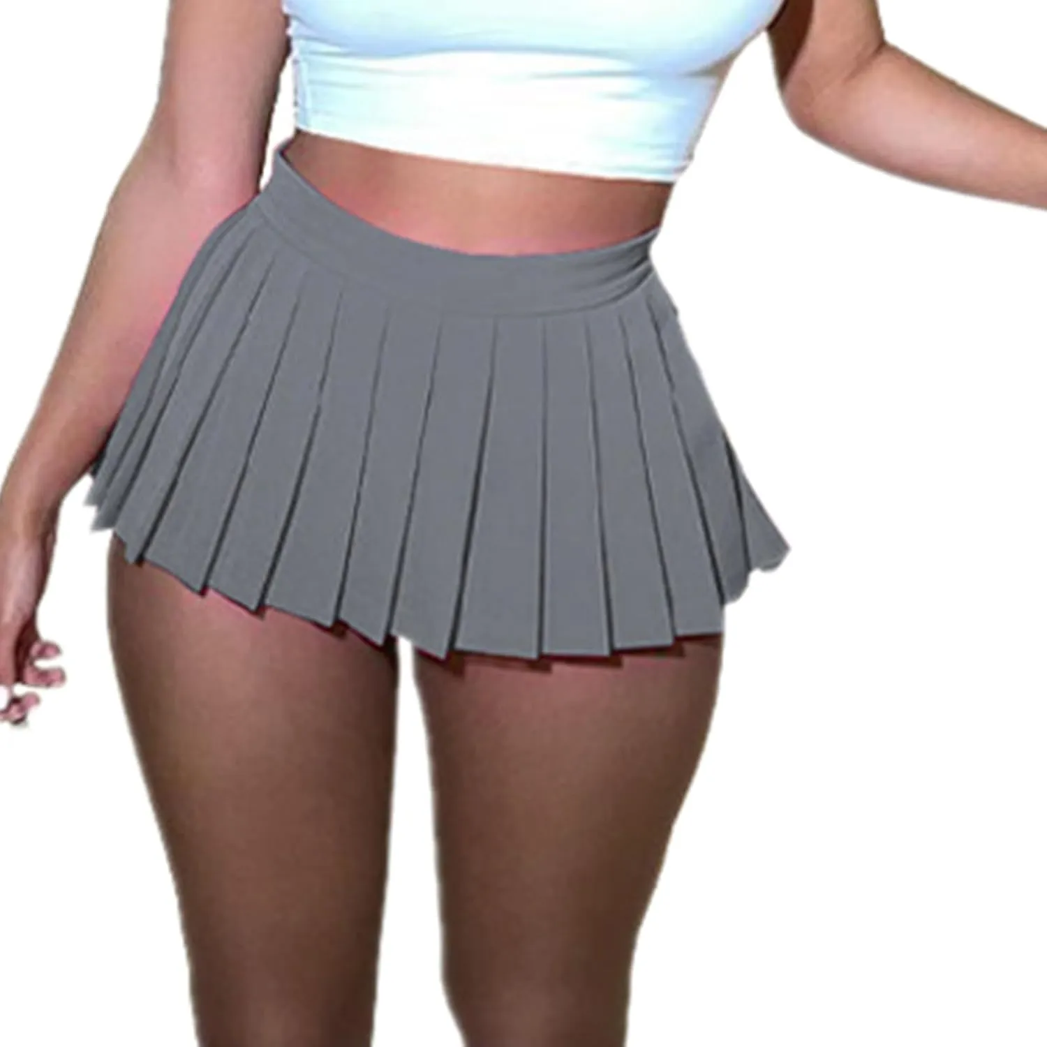 Chic Women's Mini Skirts -Women's Pleated Mini Skirts with Shorts Underneath More for Every Occasion