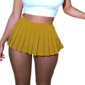 Chic Women's Mini Skirts -Women's Pleated Mini Skirts with Shorts Underneath More for Every Occasion