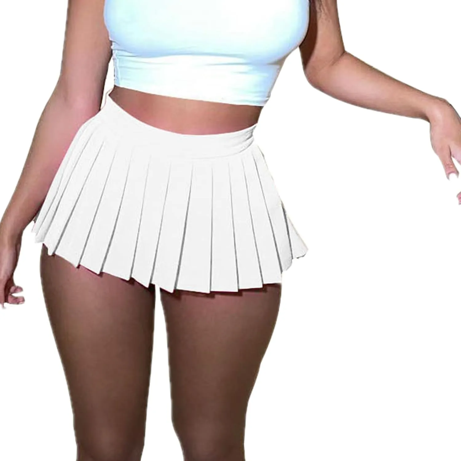 Chic Women's Mini Skirts -Women's Pleated Mini Skirts with Shorts Underneath More for Every Occasion