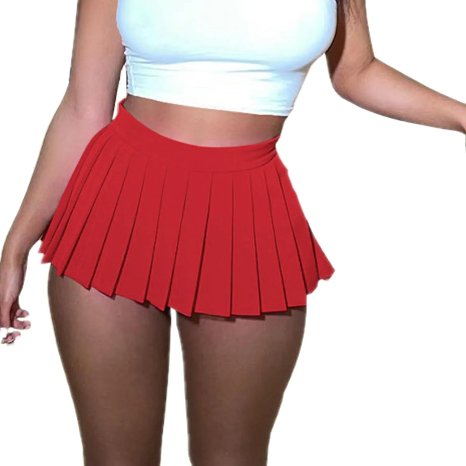 Chic Women's Mini Skirts -Women's Pleated Mini Skirts with Shorts Underneath More for Every Occasion