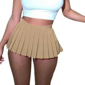 Chic Women's Mini Skirts -Women's Pleated Mini Skirts with Shorts Underneath More for Every Occasion