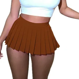 Chic Women's Mini Skirts -Women's Pleated Mini Skirts with Shorts Underneath More for Every Occasion