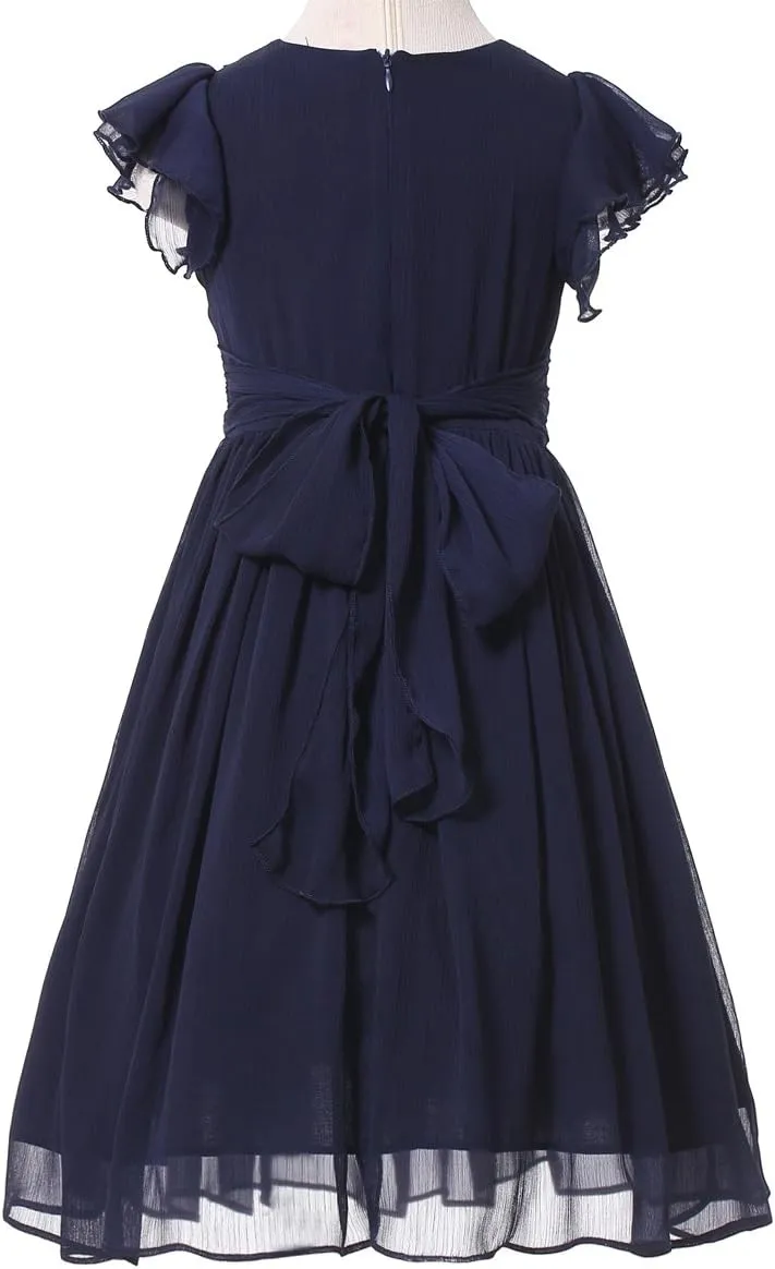 Chiffon Prom Party Dresses Bridesmaid Dress Flower Girl's Dress