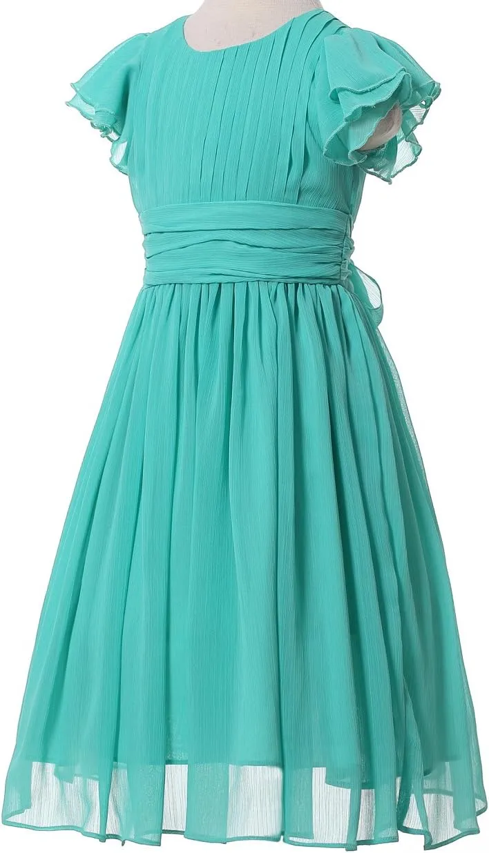 Chiffon Prom Party Dresses Bridesmaid Dress Flower Girl's Dress