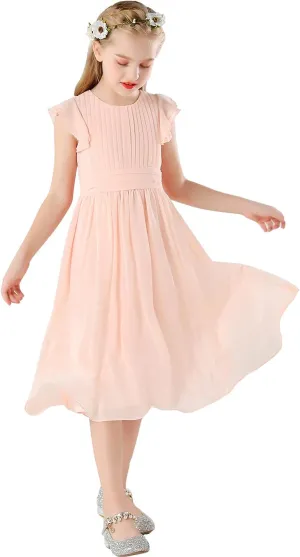 Chiffon Prom Party Dresses Bridesmaid Dress Flower Girl's Dress