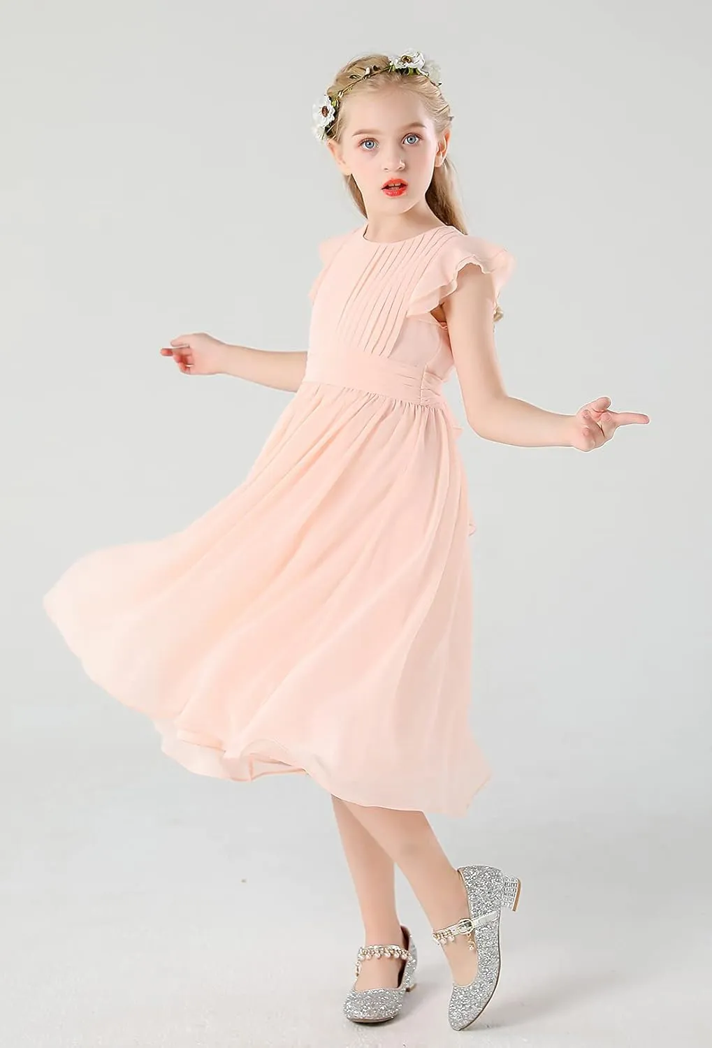 Chiffon Prom Party Dresses Bridesmaid Dress Flower Girl's Dress