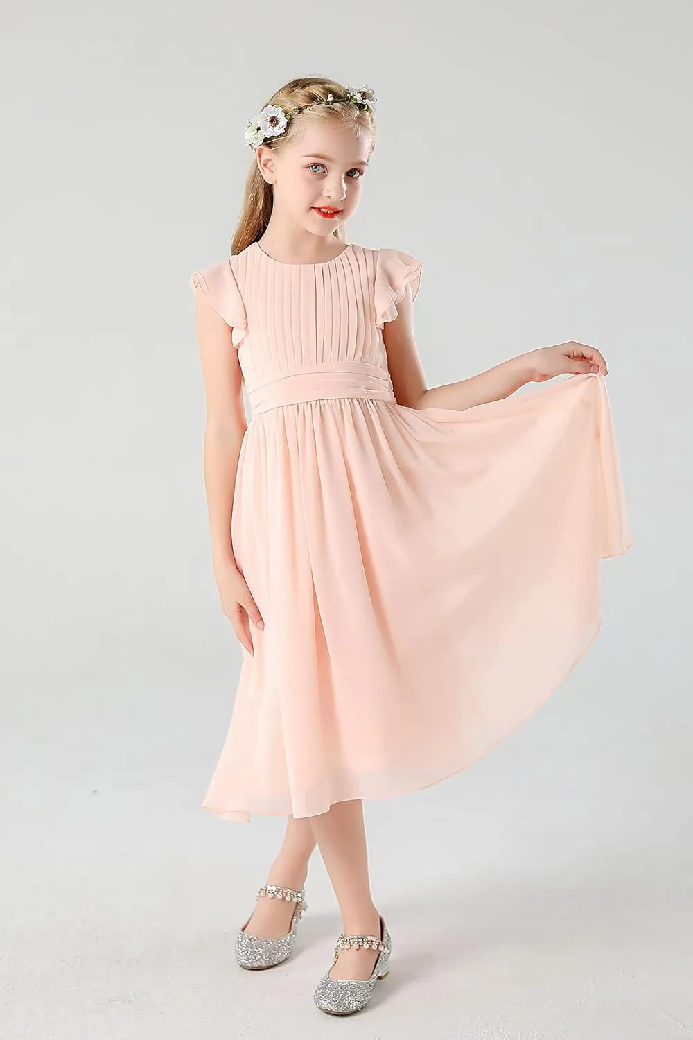 Chiffon Prom Party Dresses Bridesmaid Dress Flower Girl's Dress