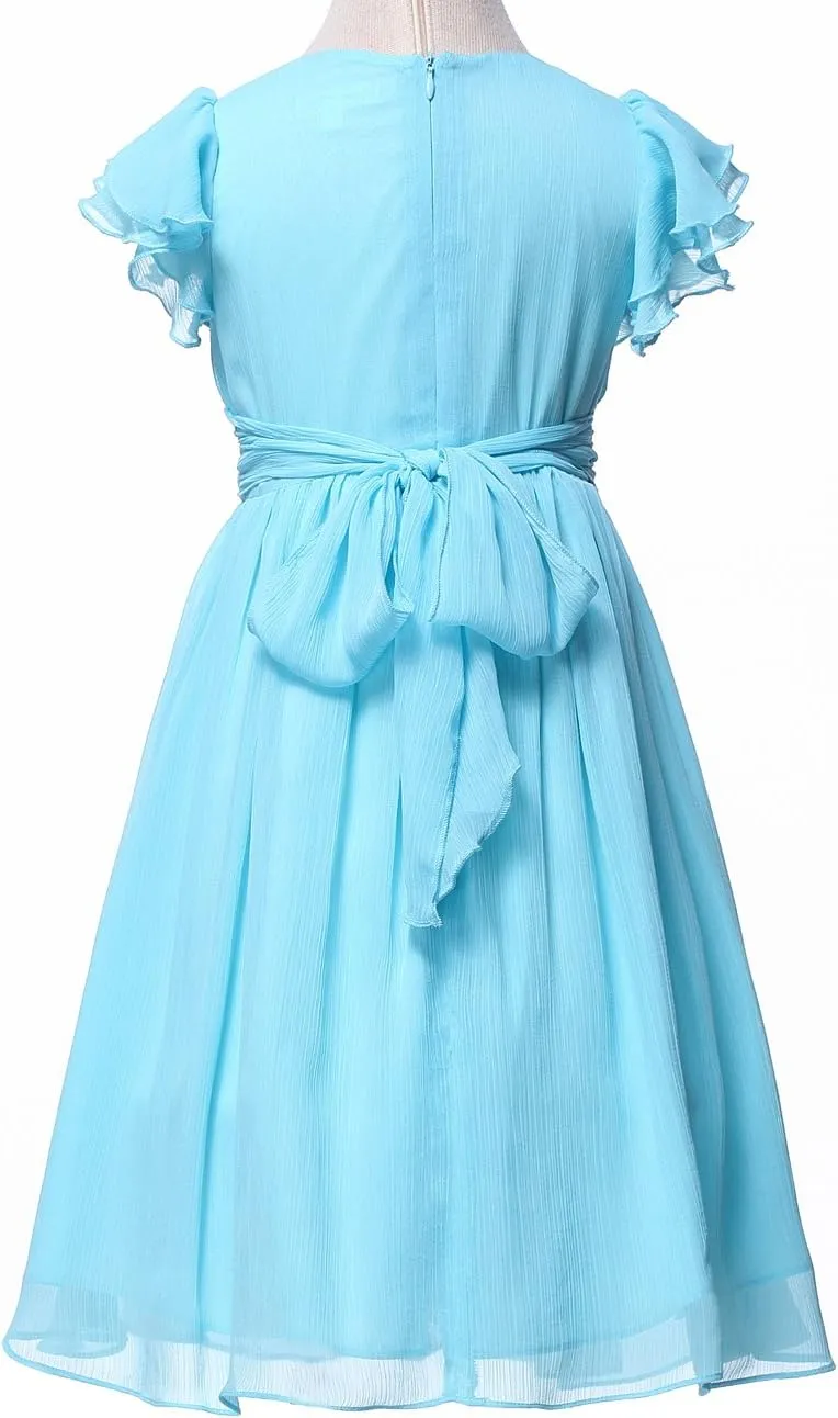 Chiffon Prom Party Dresses Bridesmaid Dress Flower Girl's Dress
