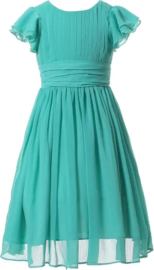 Chiffon Prom Party Dresses Bridesmaid Dress Flower Girl's Dress