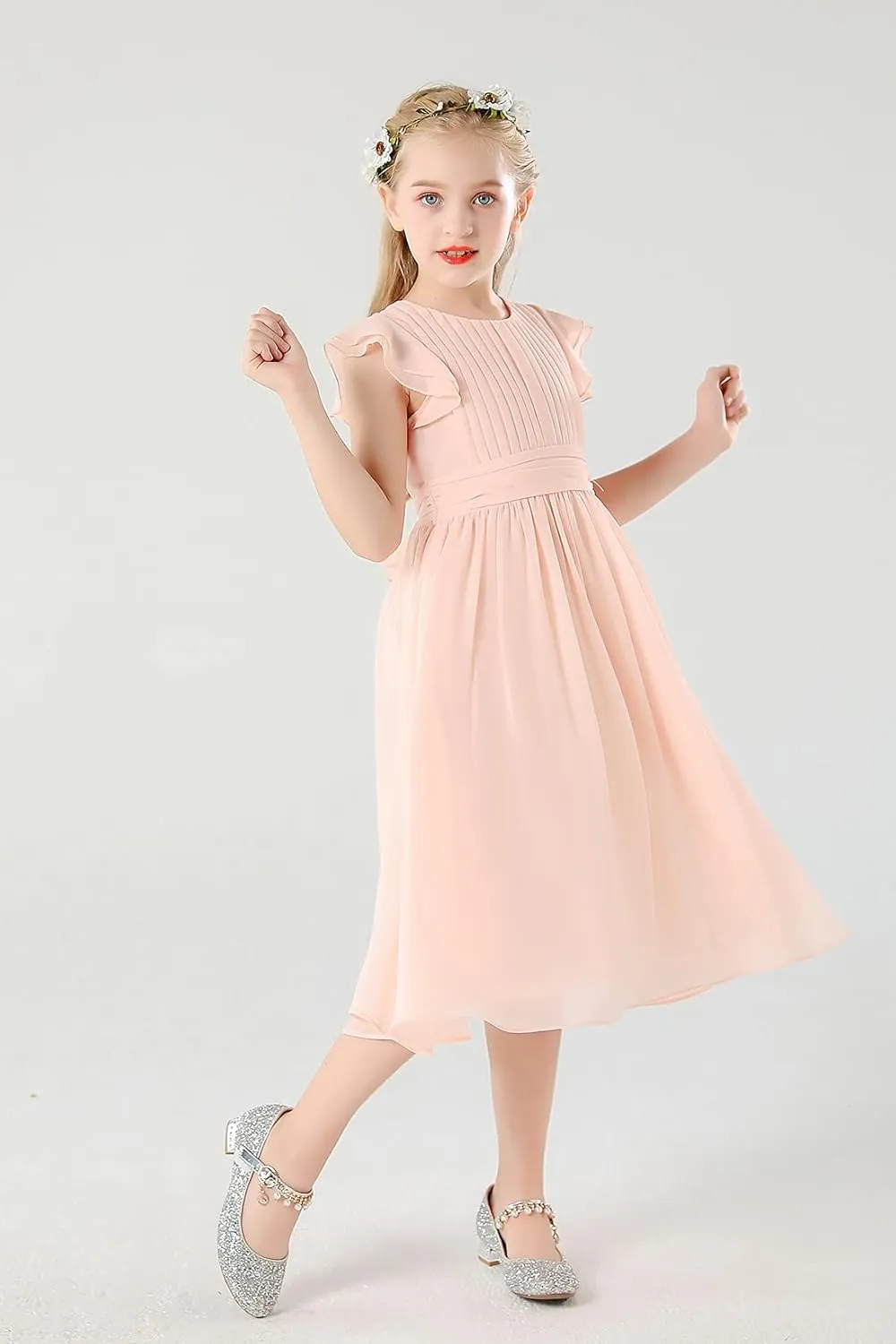Chiffon Prom Party Dresses Bridesmaid Dress Flower Girl's Dress