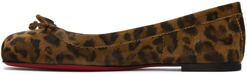 Christian Louboutin Brown Leopard Mamadrague Ballerina Flats