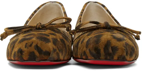 Christian Louboutin Brown Leopard Mamadrague Ballerina Flats