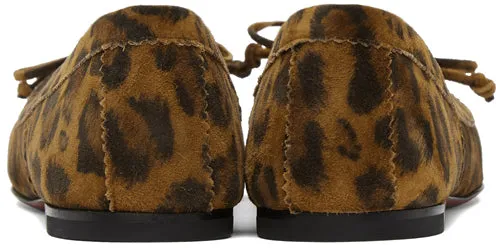 Christian Louboutin Brown Leopard Mamadrague Ballerina Flats