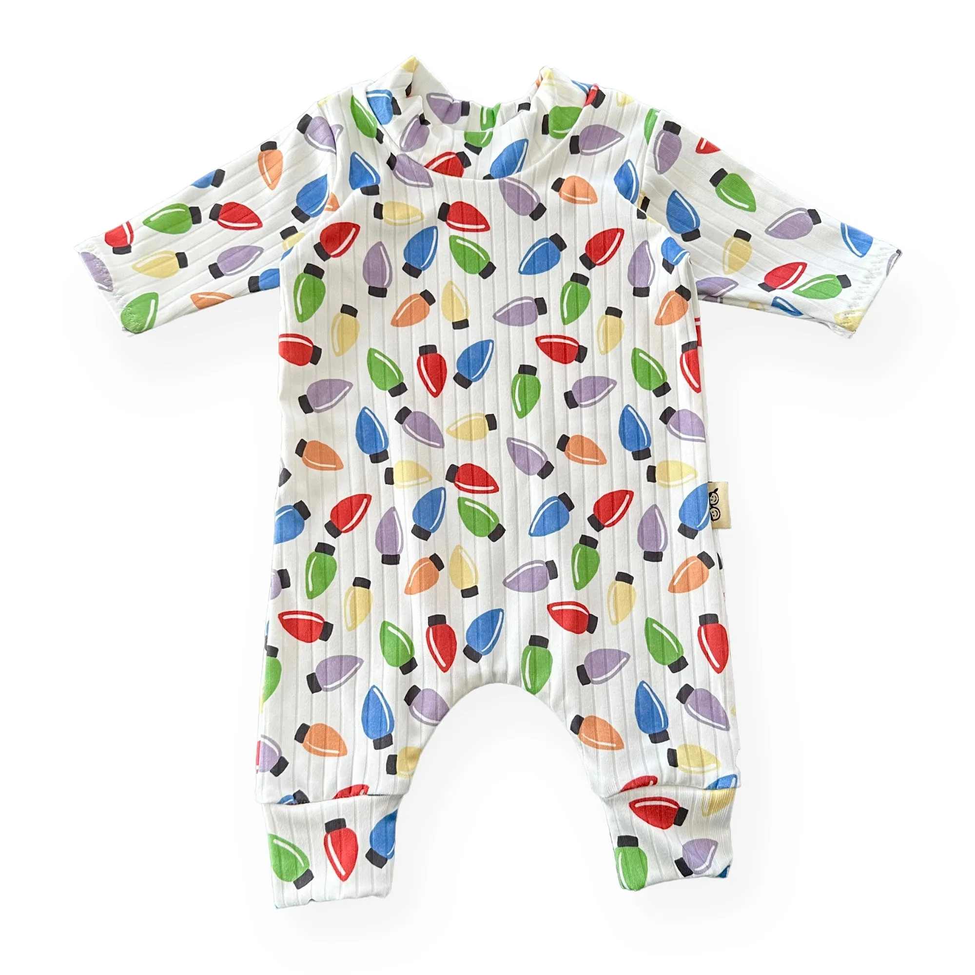 Christmas Lights Harem Romper