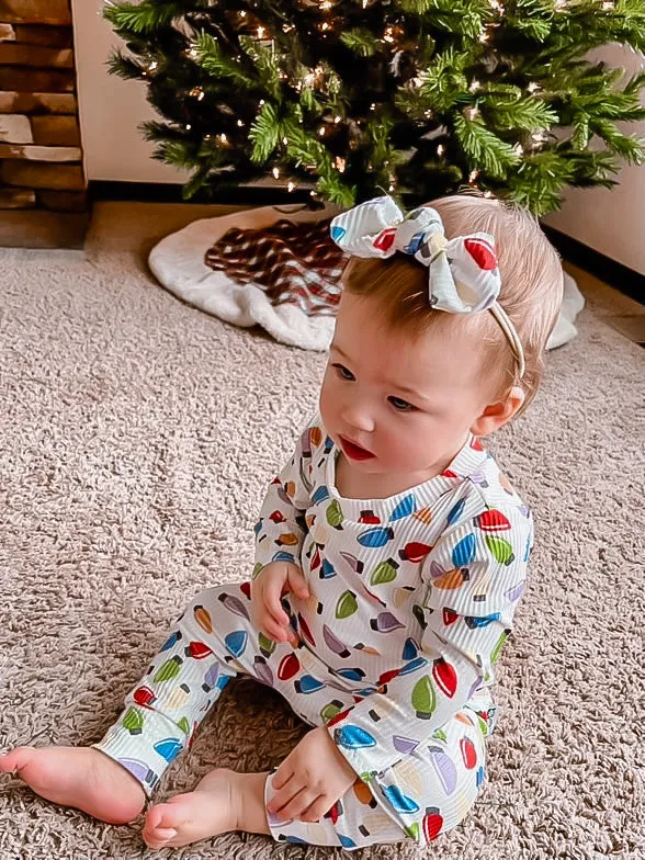 Christmas Lights Harem Romper