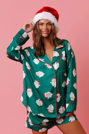 Christmas Santa Satin PJ Set