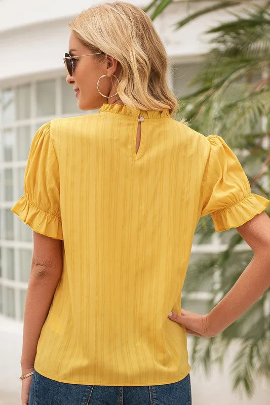 Claire Ruffle Blouse | 2 colors - All Sales Final