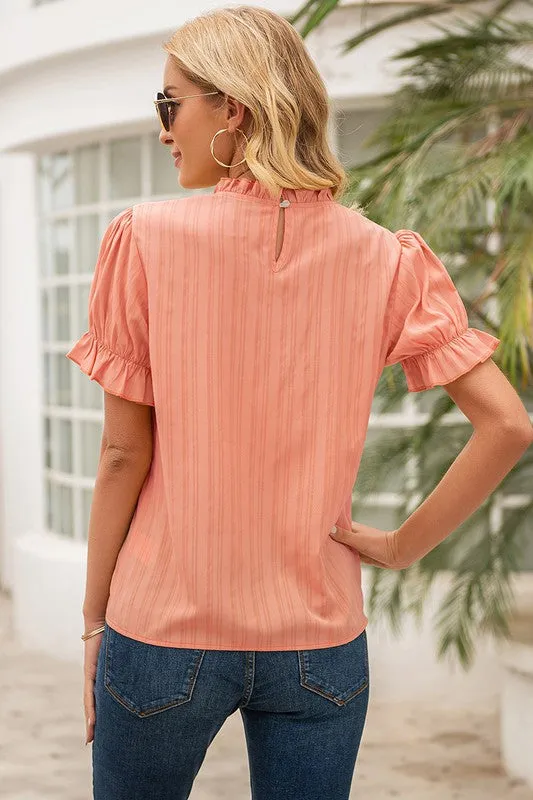 Claire Ruffle Blouse | 2 colors - All Sales Final
