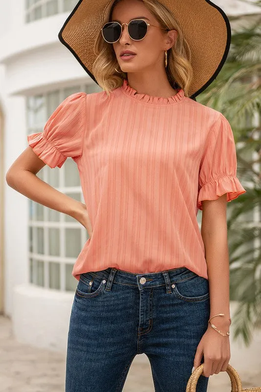 Claire Ruffle Blouse | 2 colors - All Sales Final