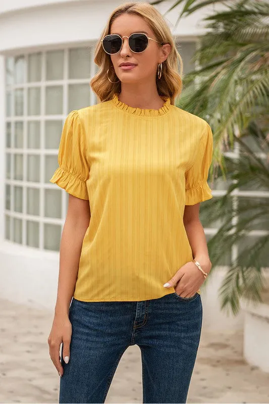 Claire Ruffle Blouse | 2 colors - All Sales Final