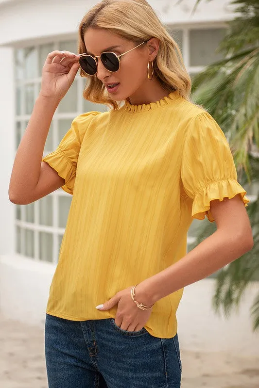 Claire Ruffle Blouse | 2 colors - All Sales Final