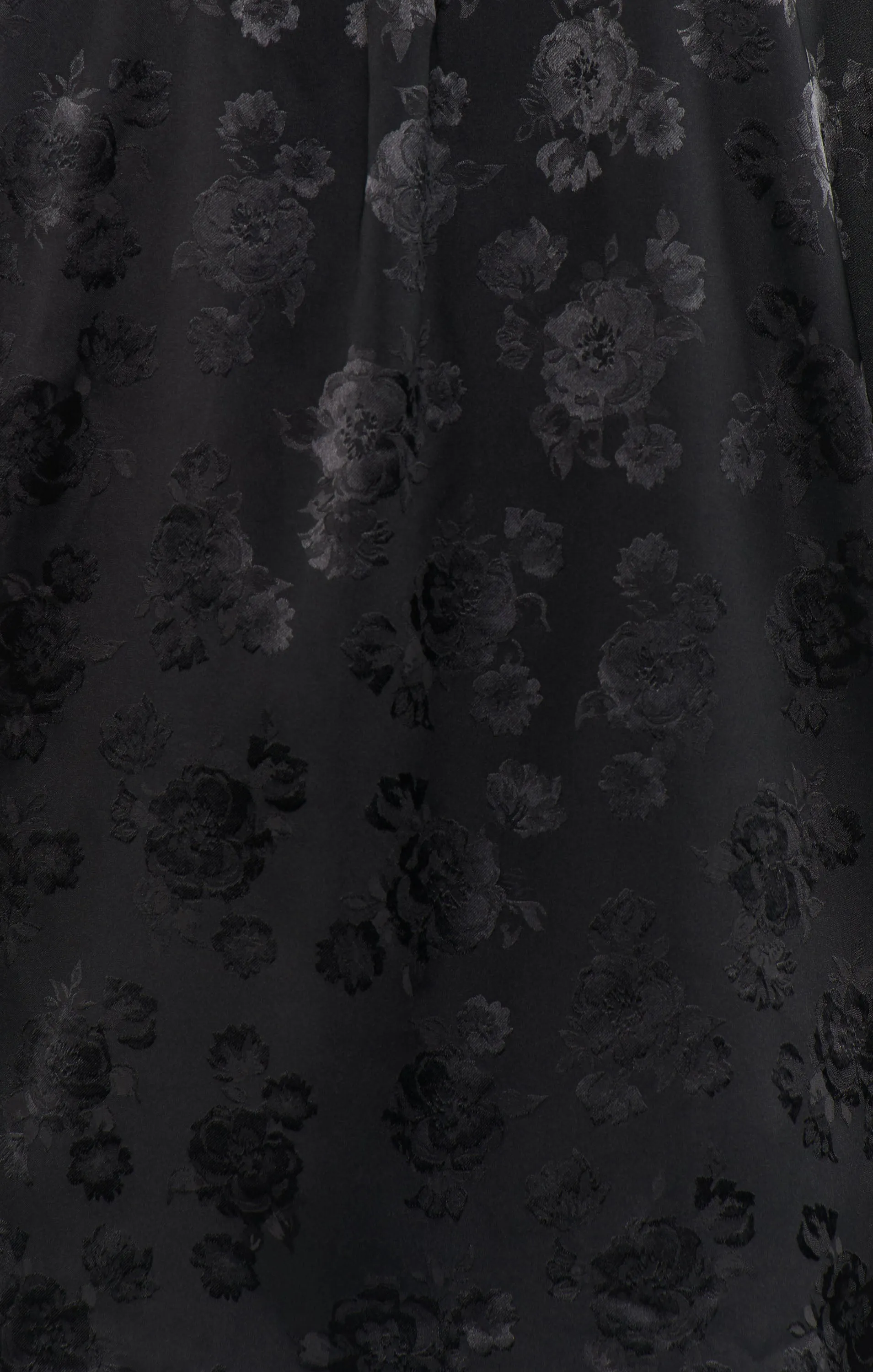 Classic Cropped PJ Set ~ Black Floral Silky