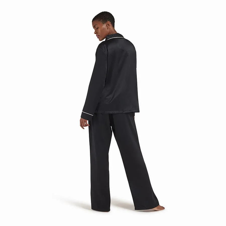 Claudia Shirt & Trouser PJ Set- Black