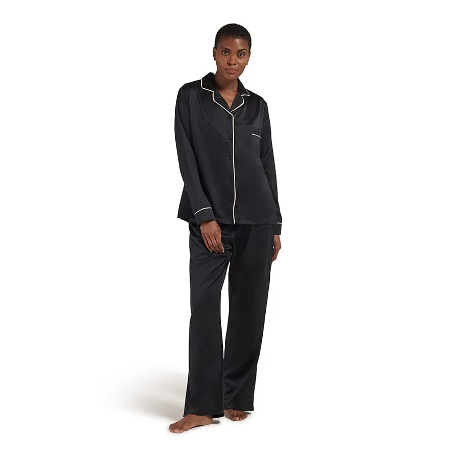 Claudia Shirt & Trouser PJ Set- Black