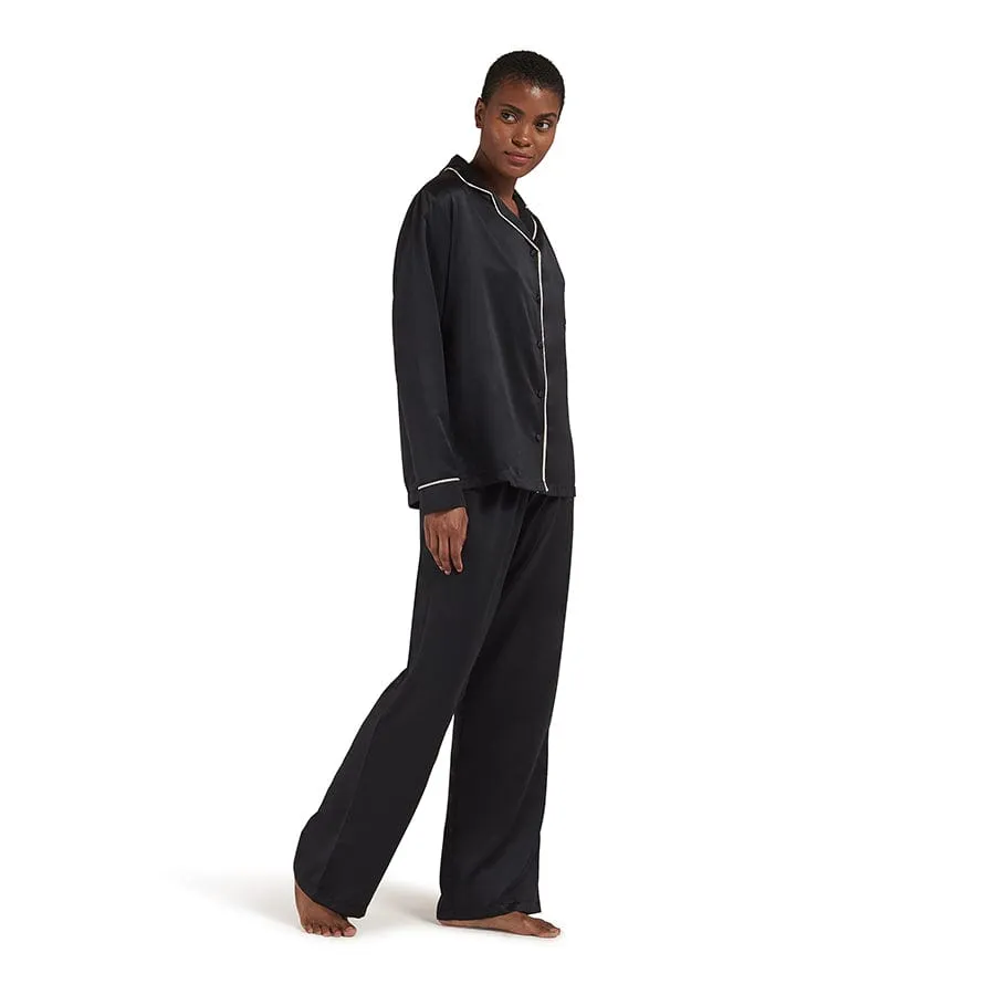 Claudia Shirt & Trouser PJ Set- Black