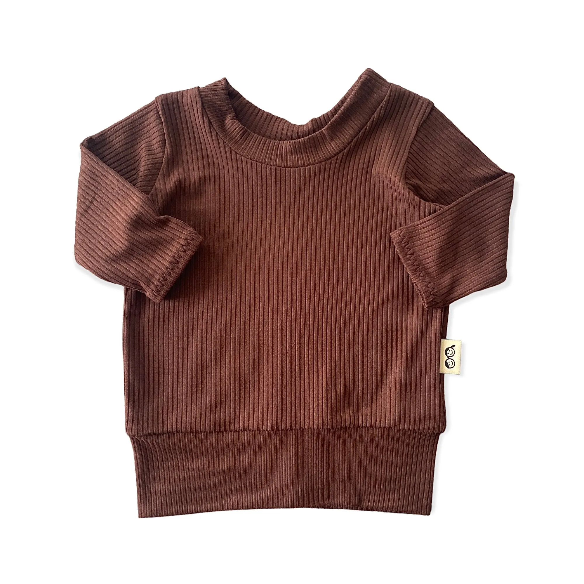 Cocoa Ribbed Lounge Top