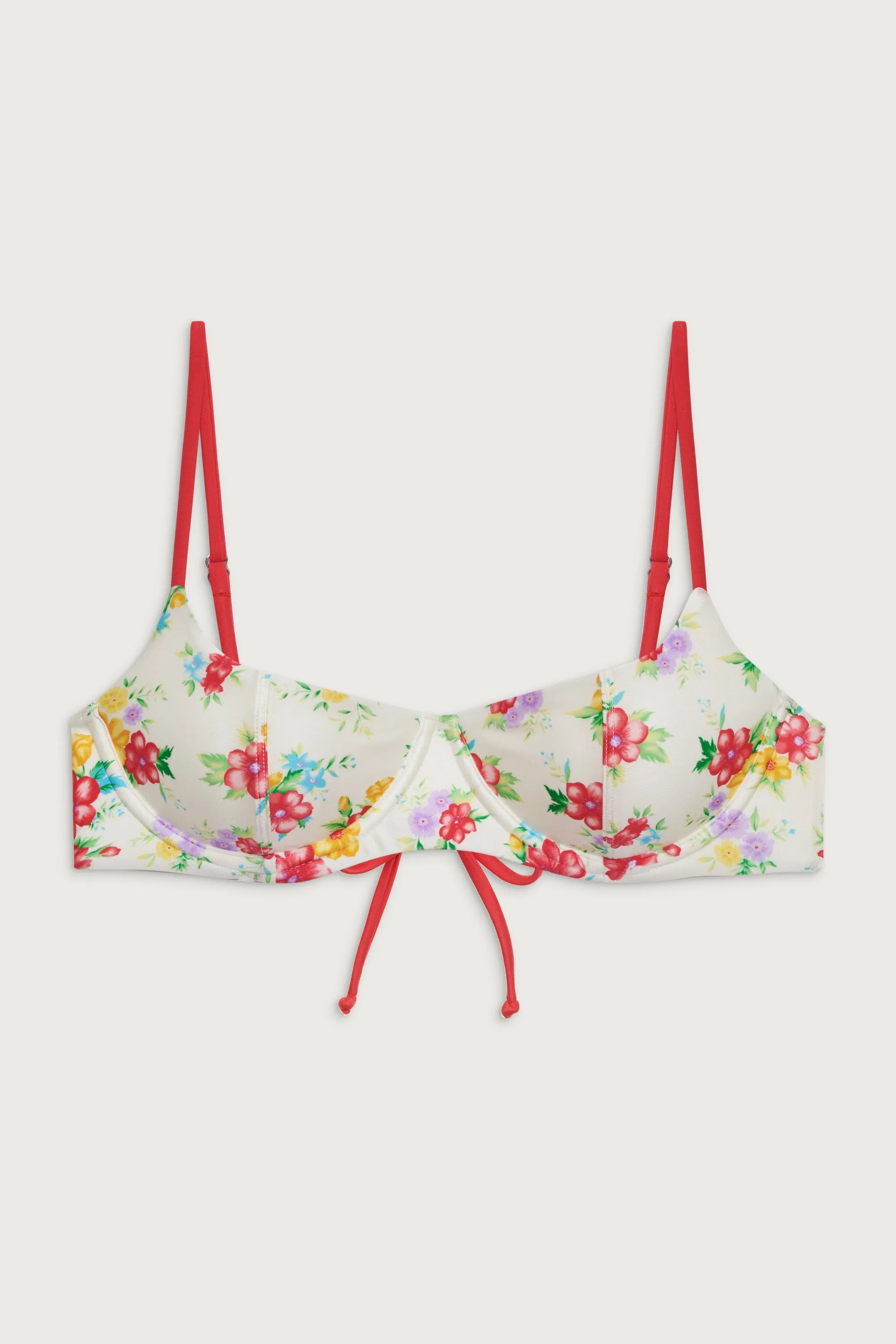 Cola Shine Underwire Bikini Top - Sweet Hibiscus