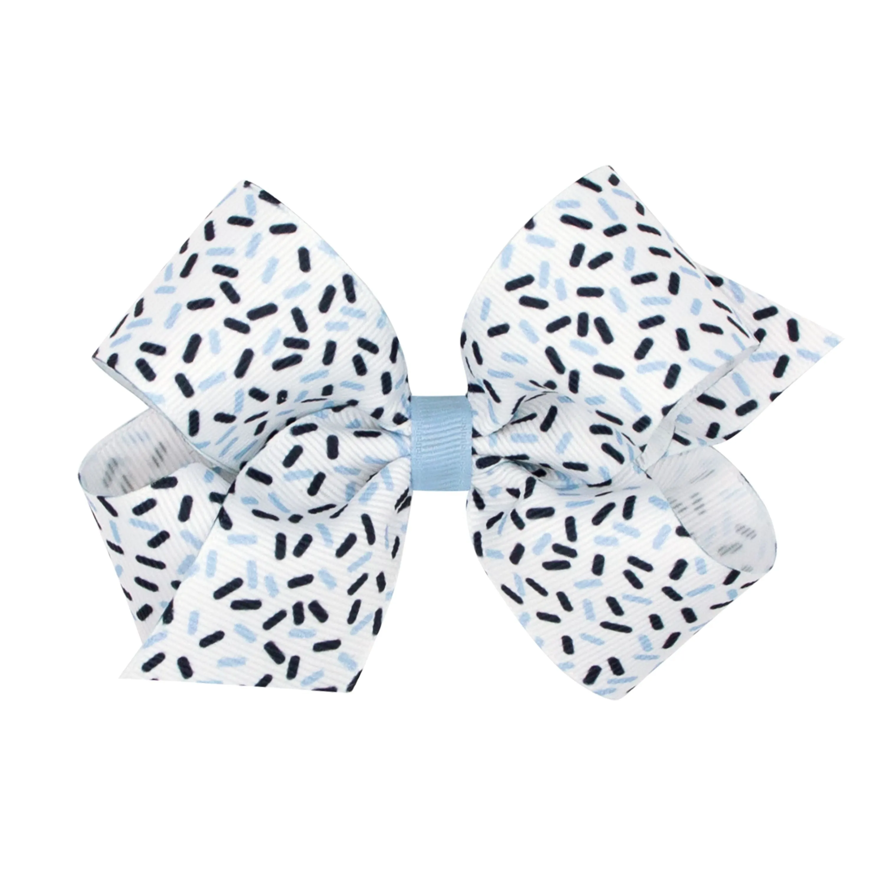 Confetti print bow in school colors