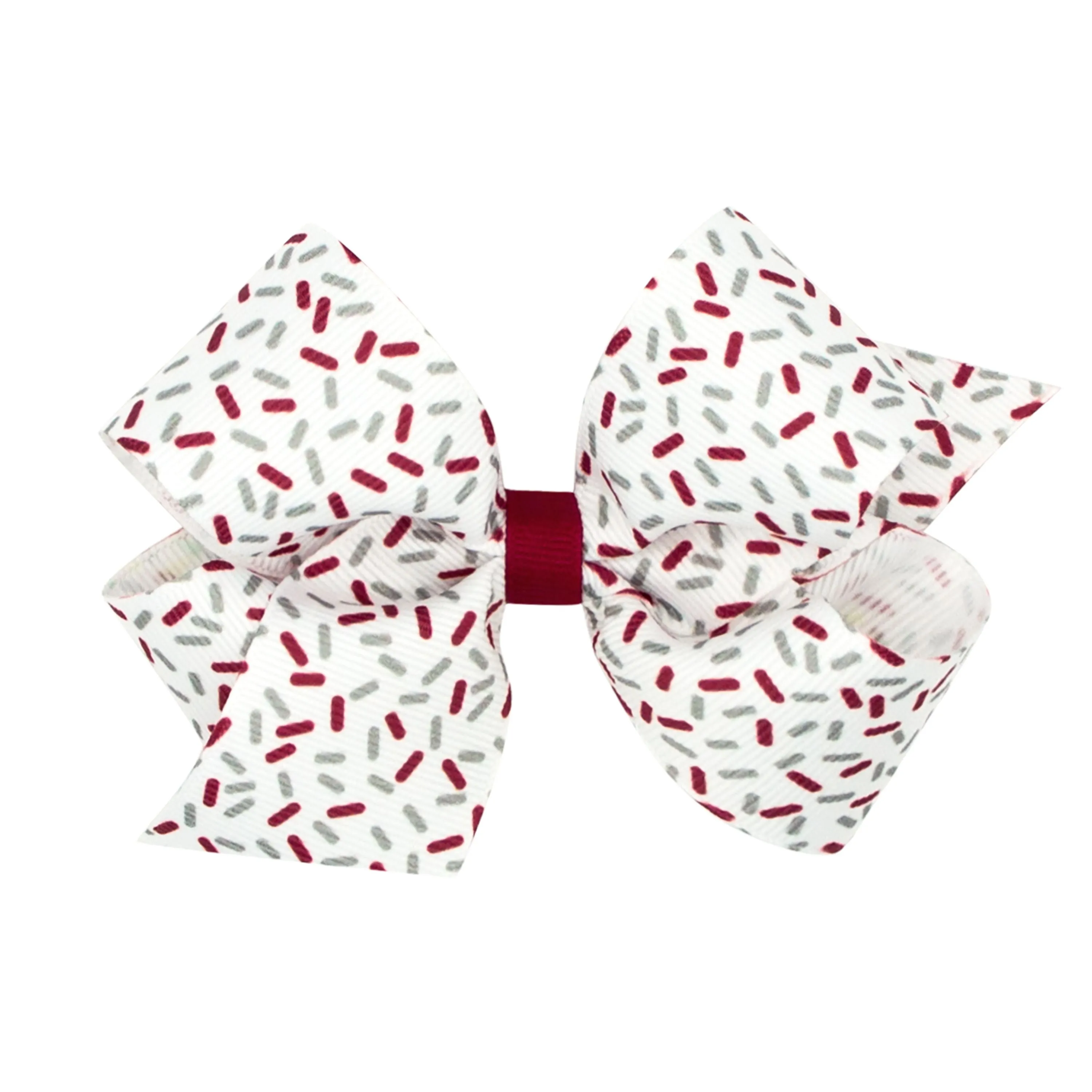 Confetti print bow in school colors