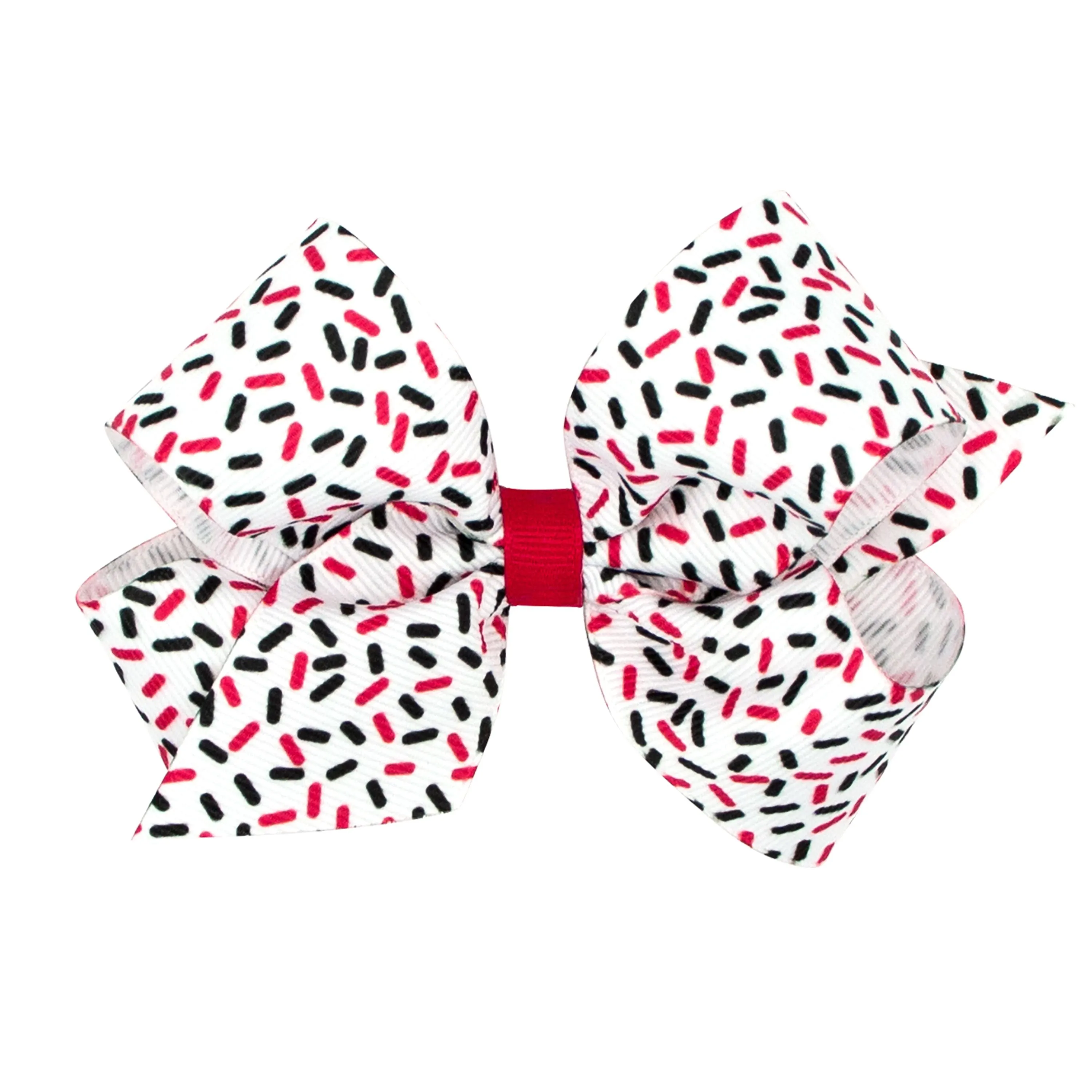 Confetti print bow in school colors