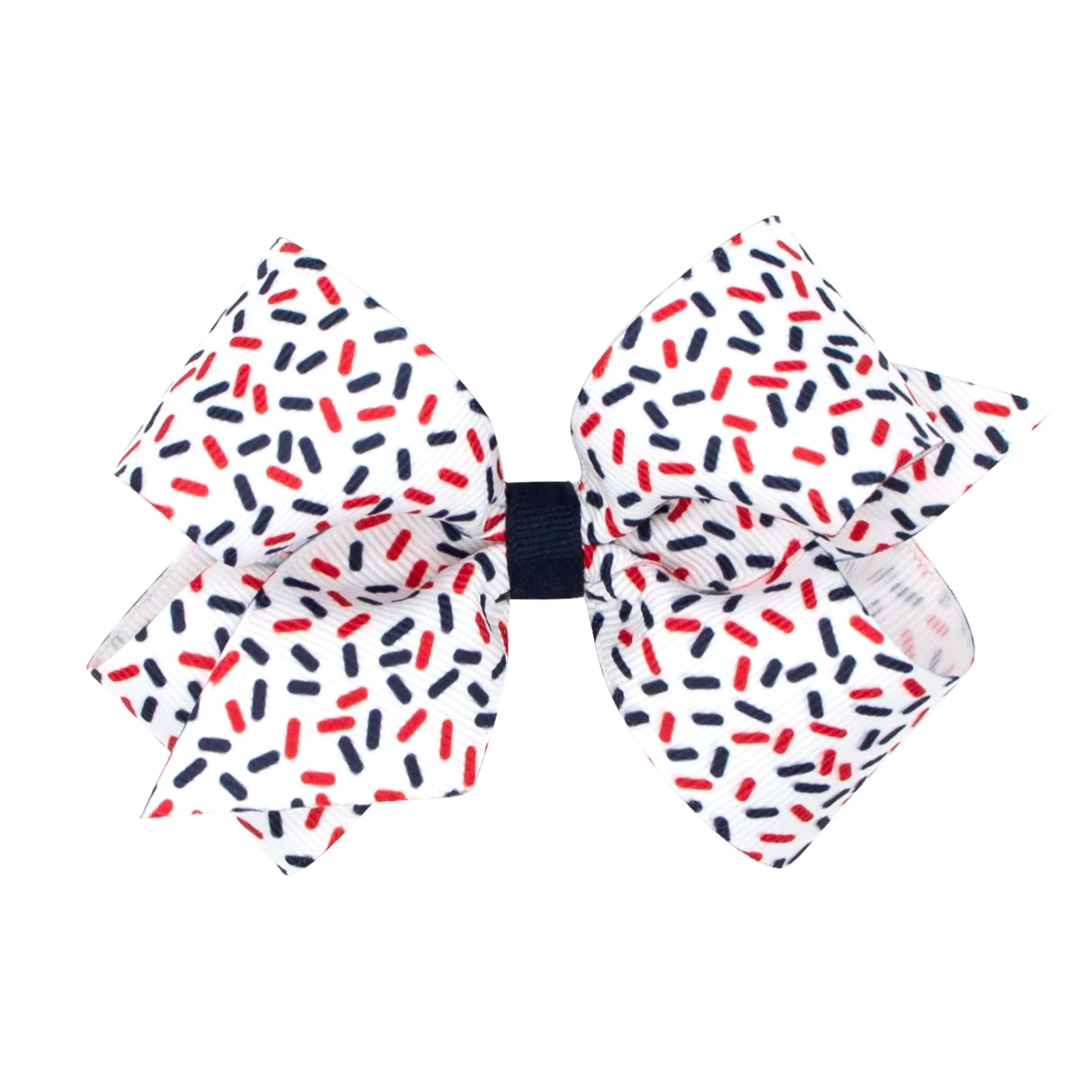 Confetti print bow in school colors